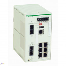 Schneider TCSESM083F2CS0 ConneXium Ethernet TCP/IP Managed Switch - 6TX/2FX Single Mode